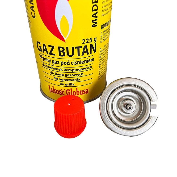 Portatif gaz sobası valfi ve bütan gazı kartuş valfi ve LPG gazlı kırmızı kapaklar püskürtme valfi